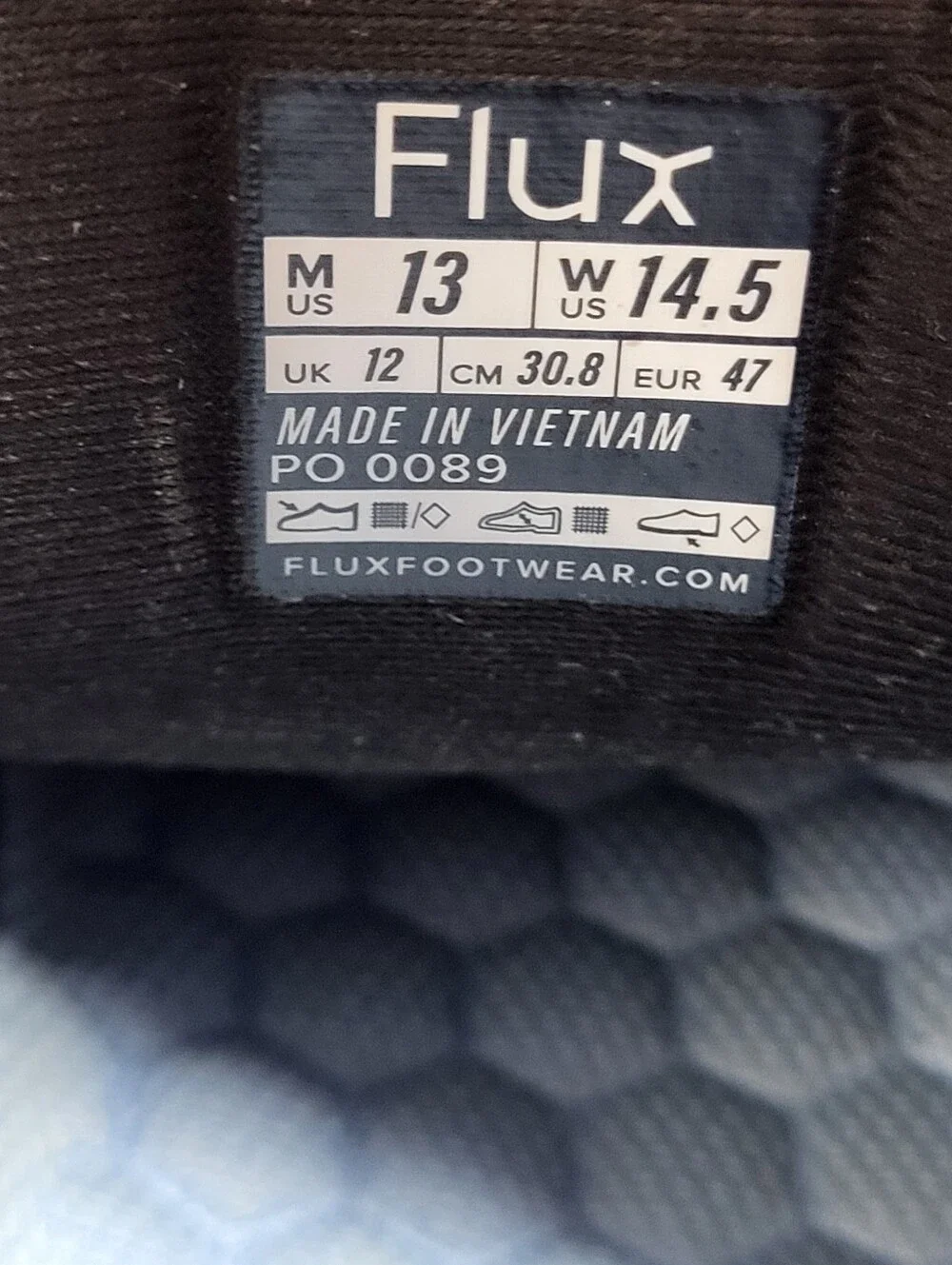 Flux Adapt Graphene XT Gray Black Mens Size 13 Running Barefoot Shoes Sneakers